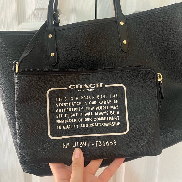 Coach Reversible Leather Tote - Picture 4 of 8
